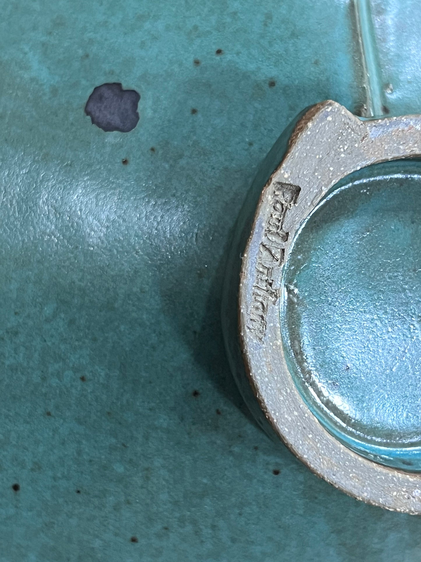 Paul Uhl Signed Pottery Flower Frog