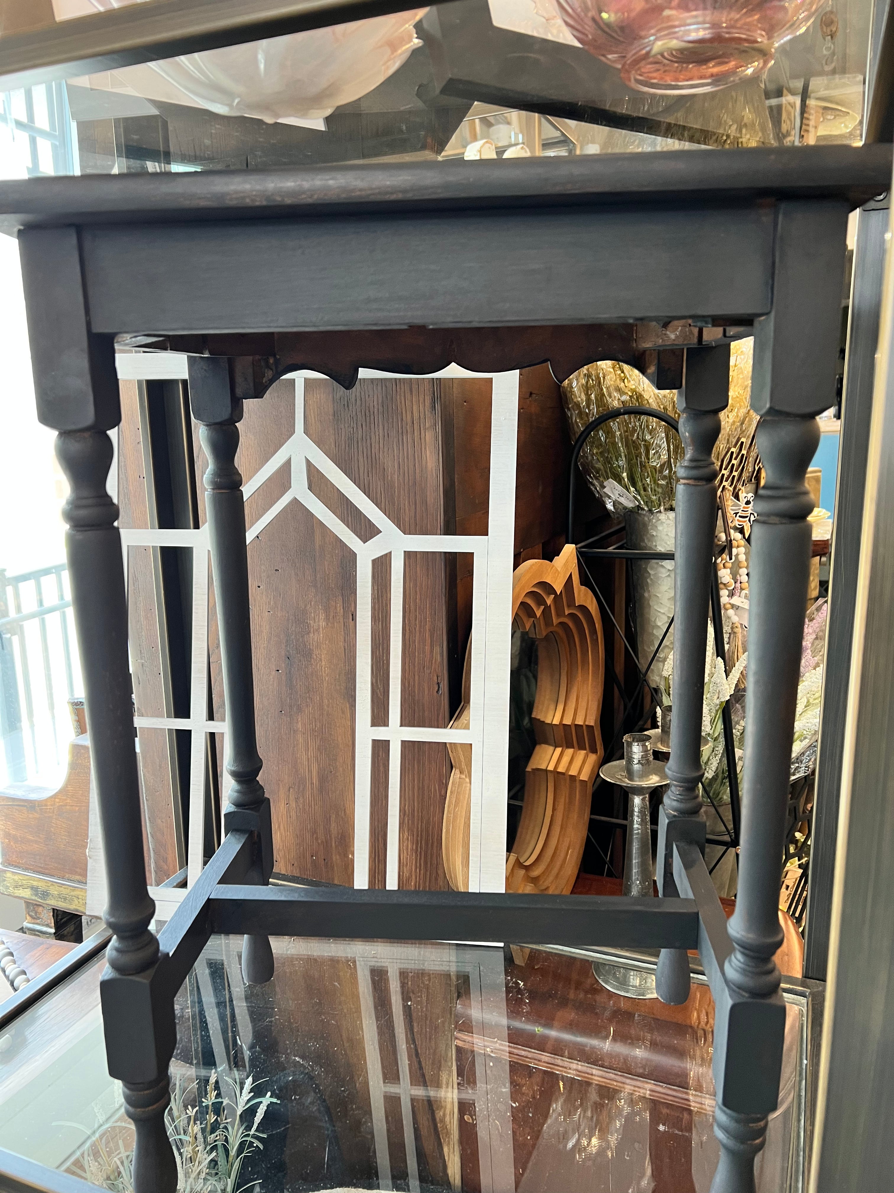 Painted Black Primitive End Table - Anne of Green Gables Inspired The Mustard Seed Collection, The Seed