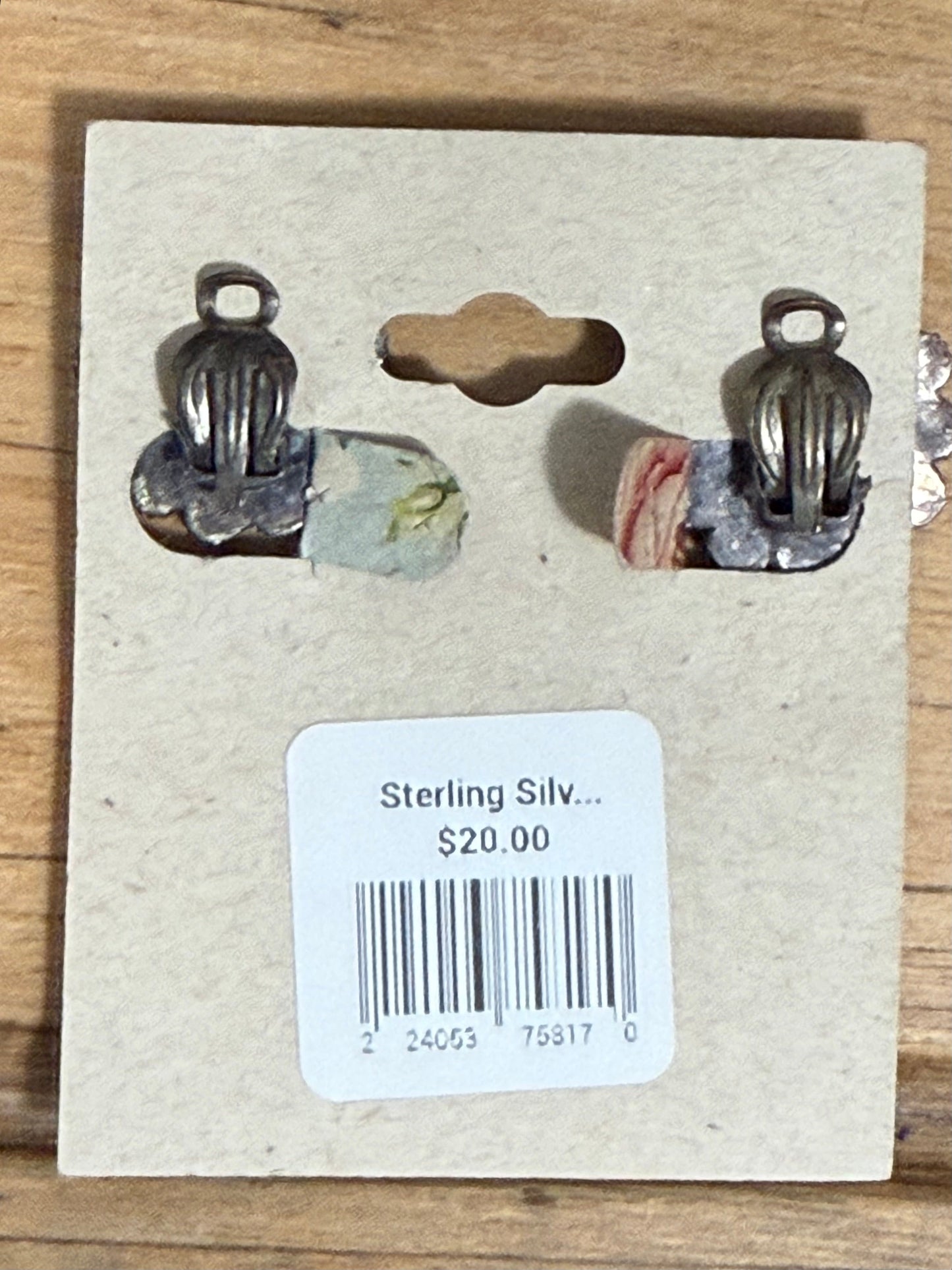 Sterling Silver Tree Clip On Earrings