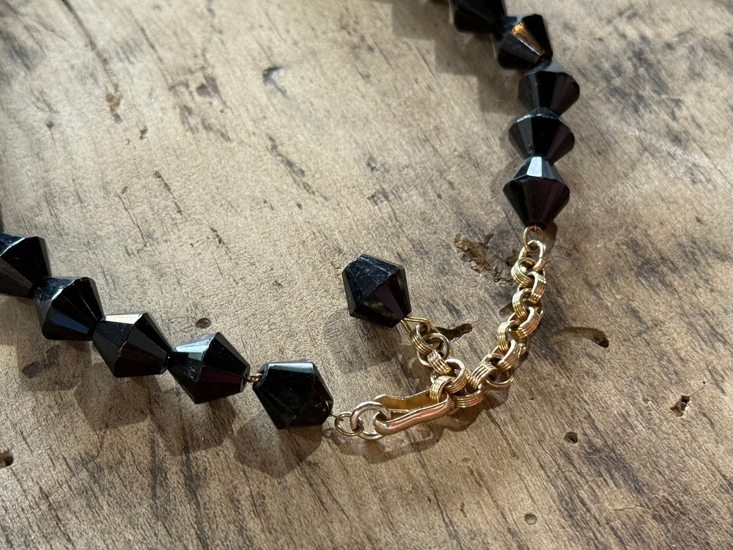 8"Vintage Black Necklace