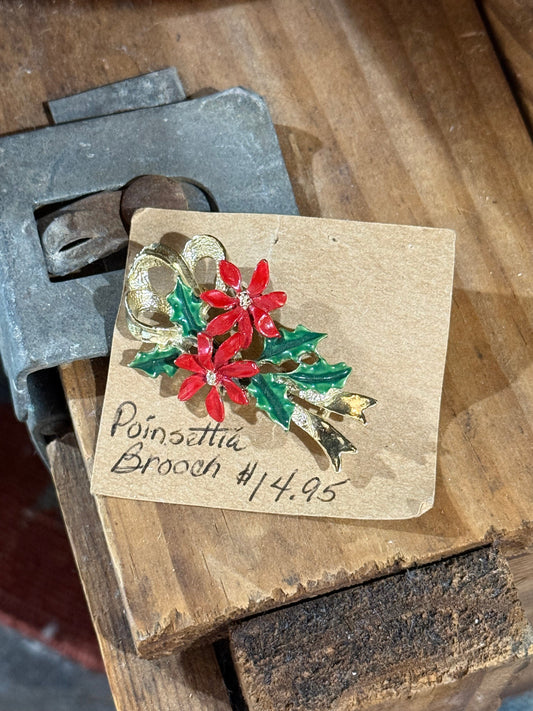 Poinsettia Brooch