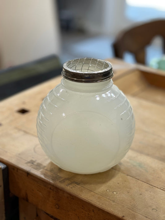 Milk Glass Flower Frog