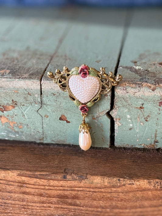 Vintage Heart-Shaped Brooch