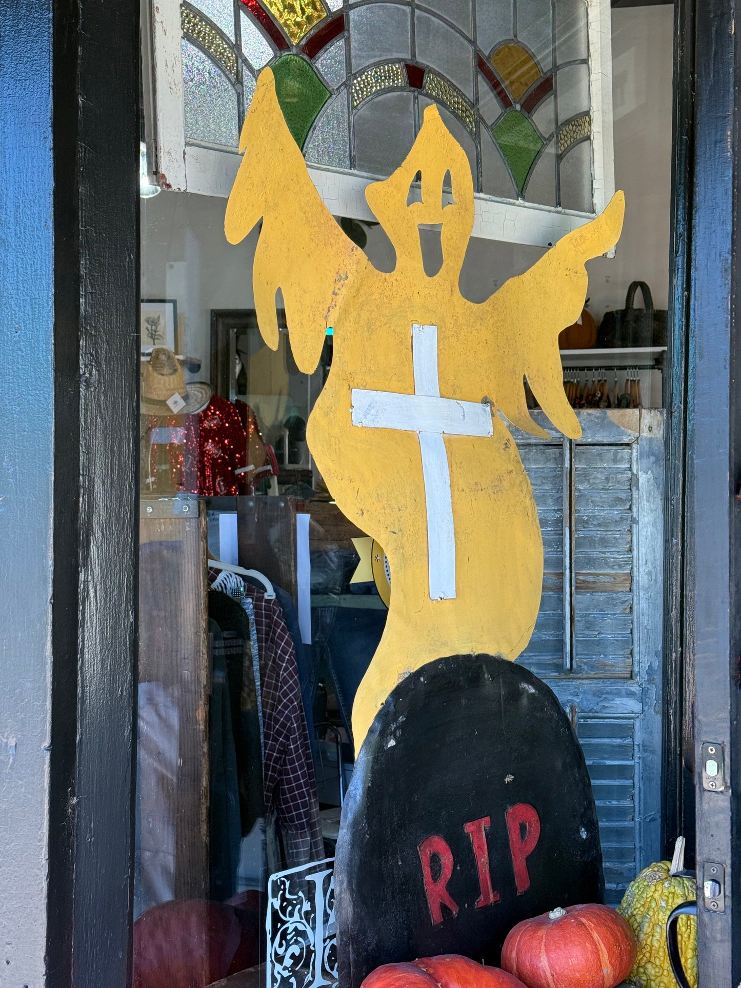 Metal Ghost Yard Sign