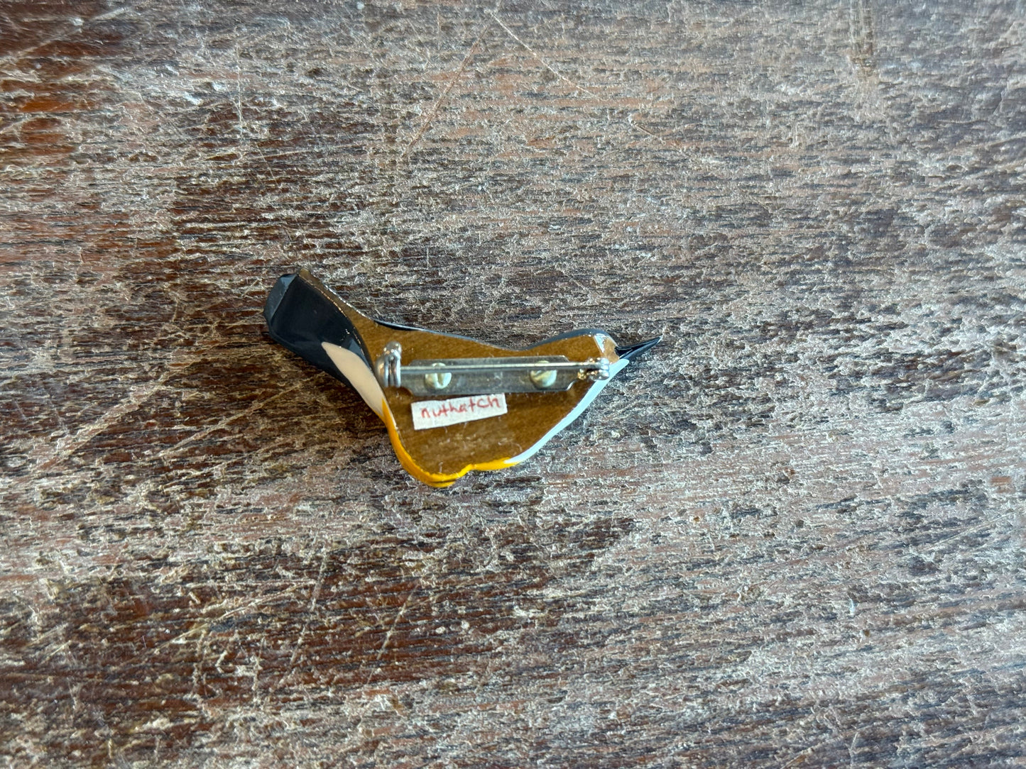 Nuthatch Bird Brooch
