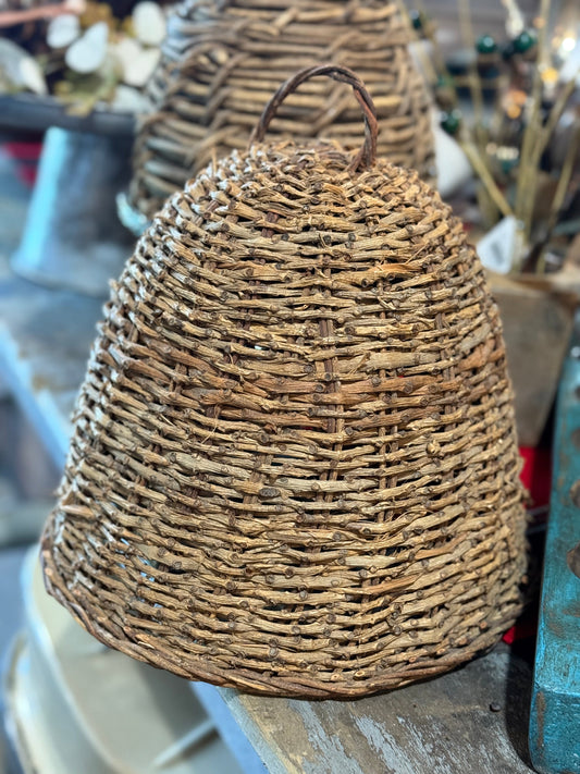 Set of 2 Decorative Bee Skep Baskets