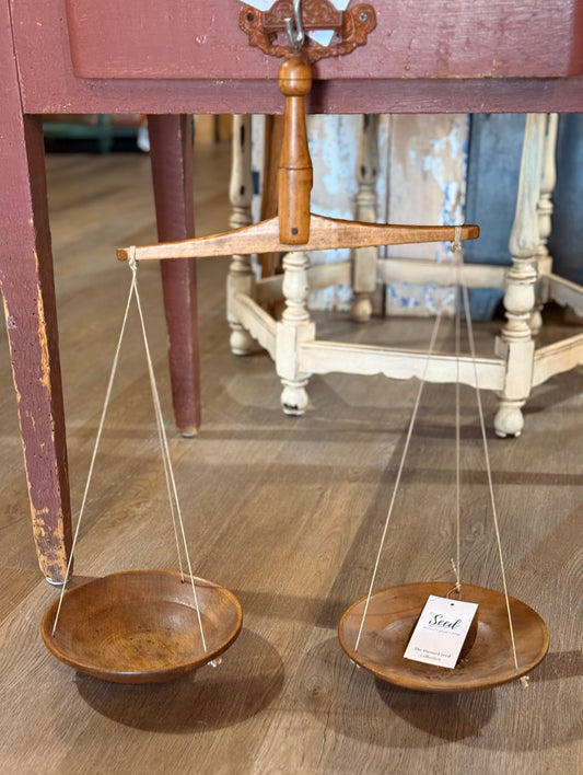 Antique Hanging Wooden Scale