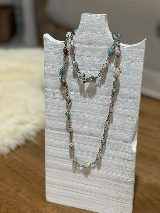 Agate Caged Necklace