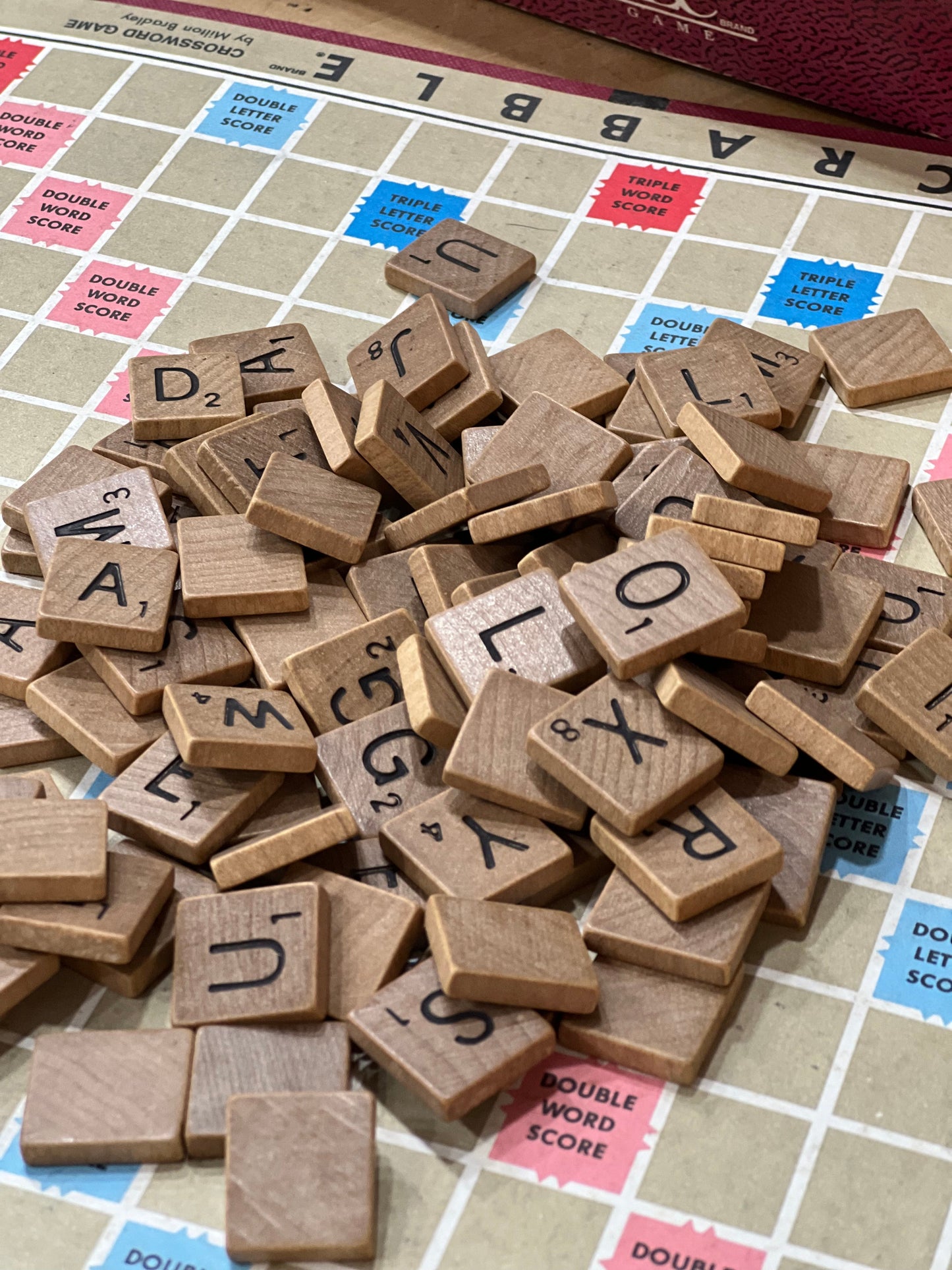 Vintage 1989 Scrabble Crossword Game by Milton Bradley Wildwood Auction