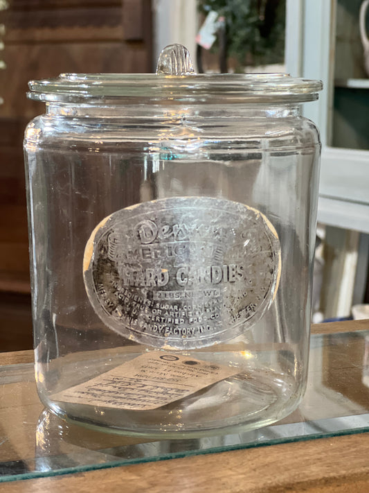 Antique Dewars American Mix Hard Candies Display Jar