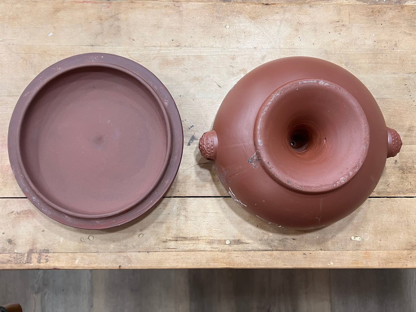 Vintage Yunnan Jianshui Zitao Purple Clay Steam Pot – 6" x 10" x 8.5"