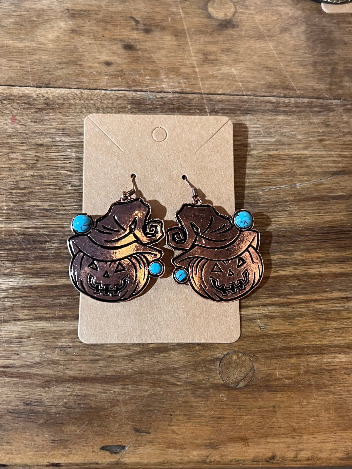 Witch Hat Pumpkin Statement Dangle Earrings