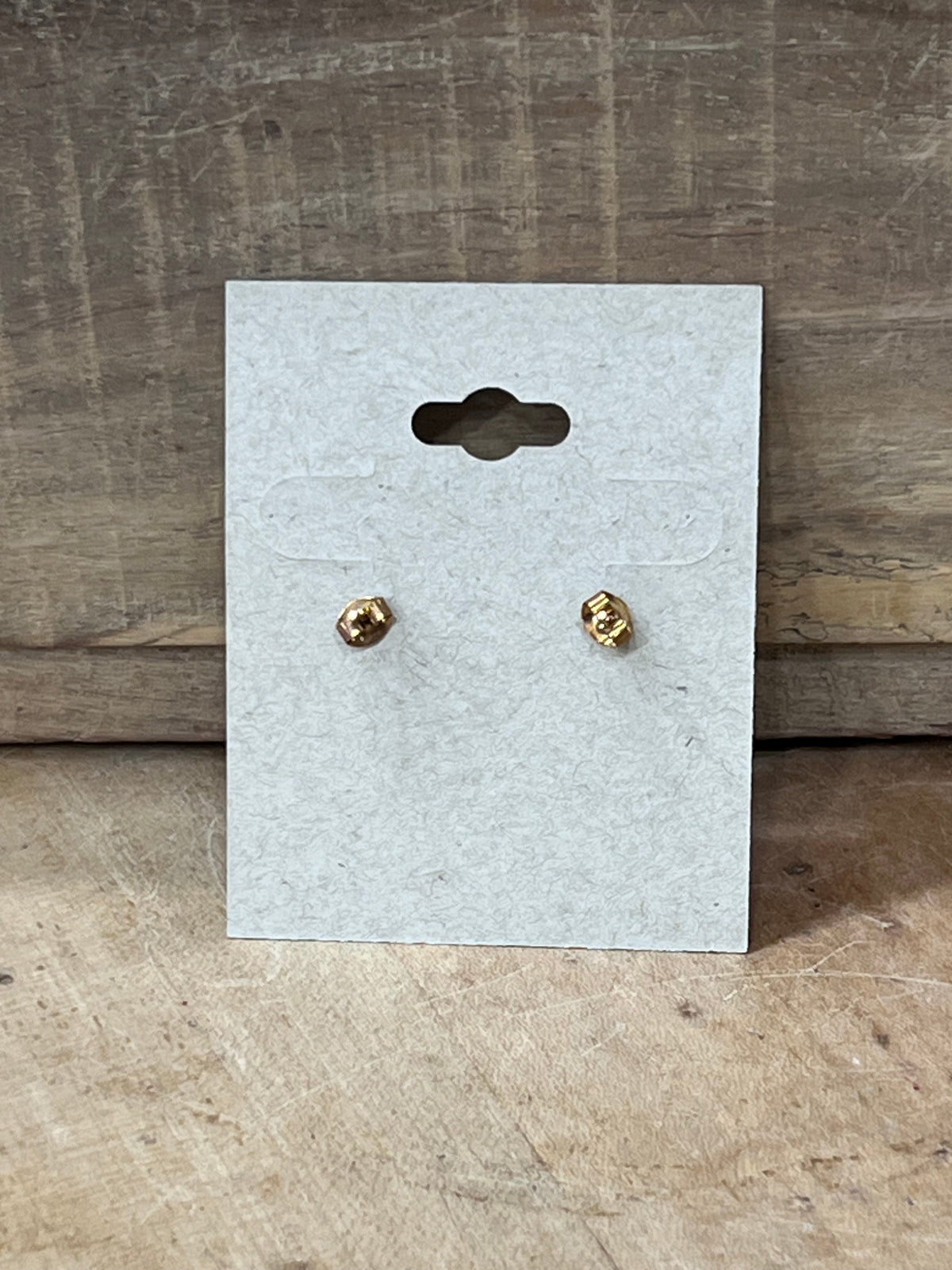 Miniature Pink Tourmaline Crystal Stud Earrings – Gold Tone Dainty Gemstone Post Earrings The Mustard Seed Collection, The Seed