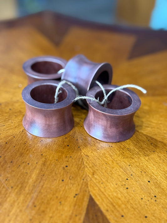 Set of 4 Wooden Napkin Rings