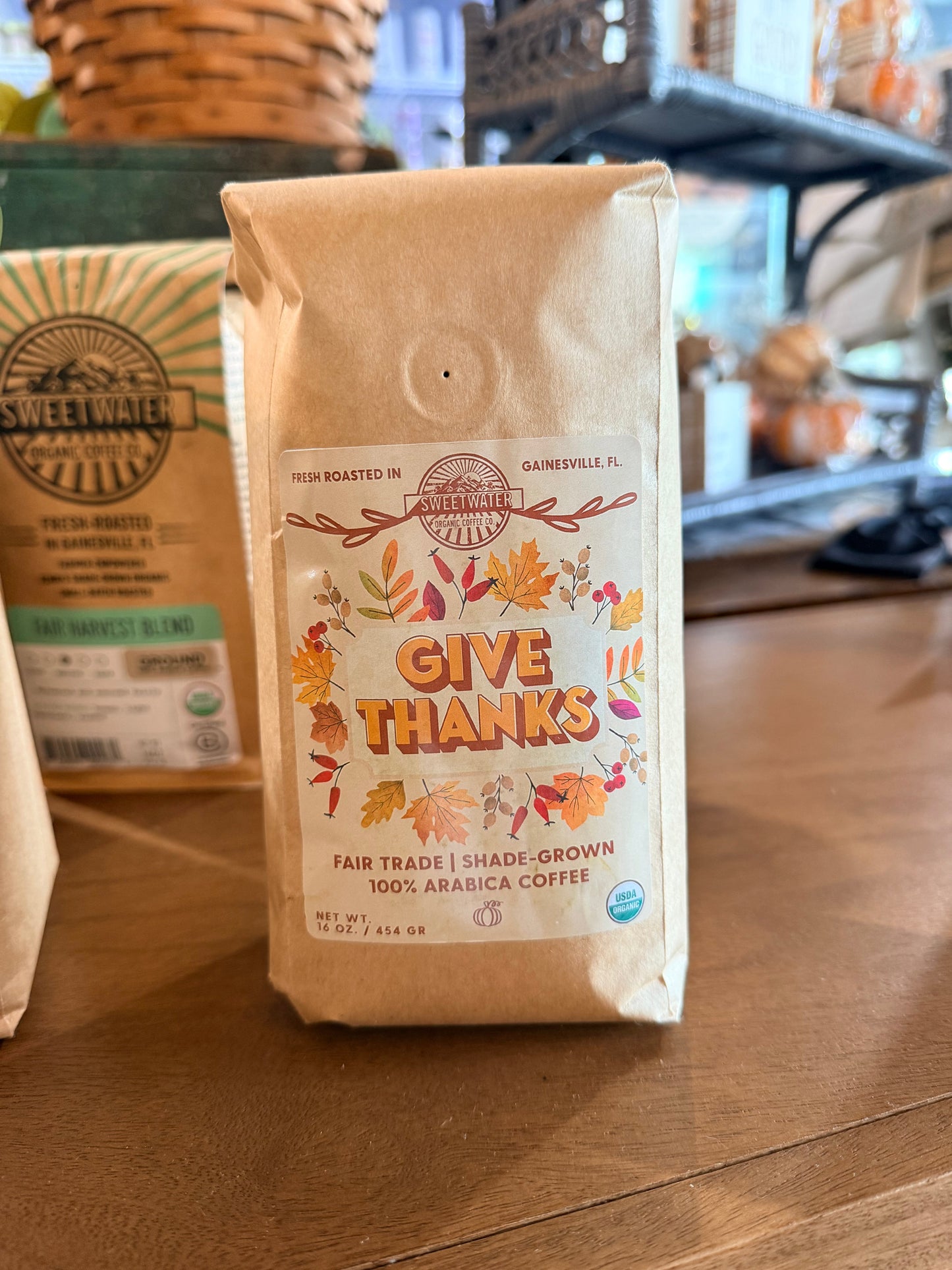 Give Thanks Blend- Full City FT Organic Coffee - 1 lb.Coffee