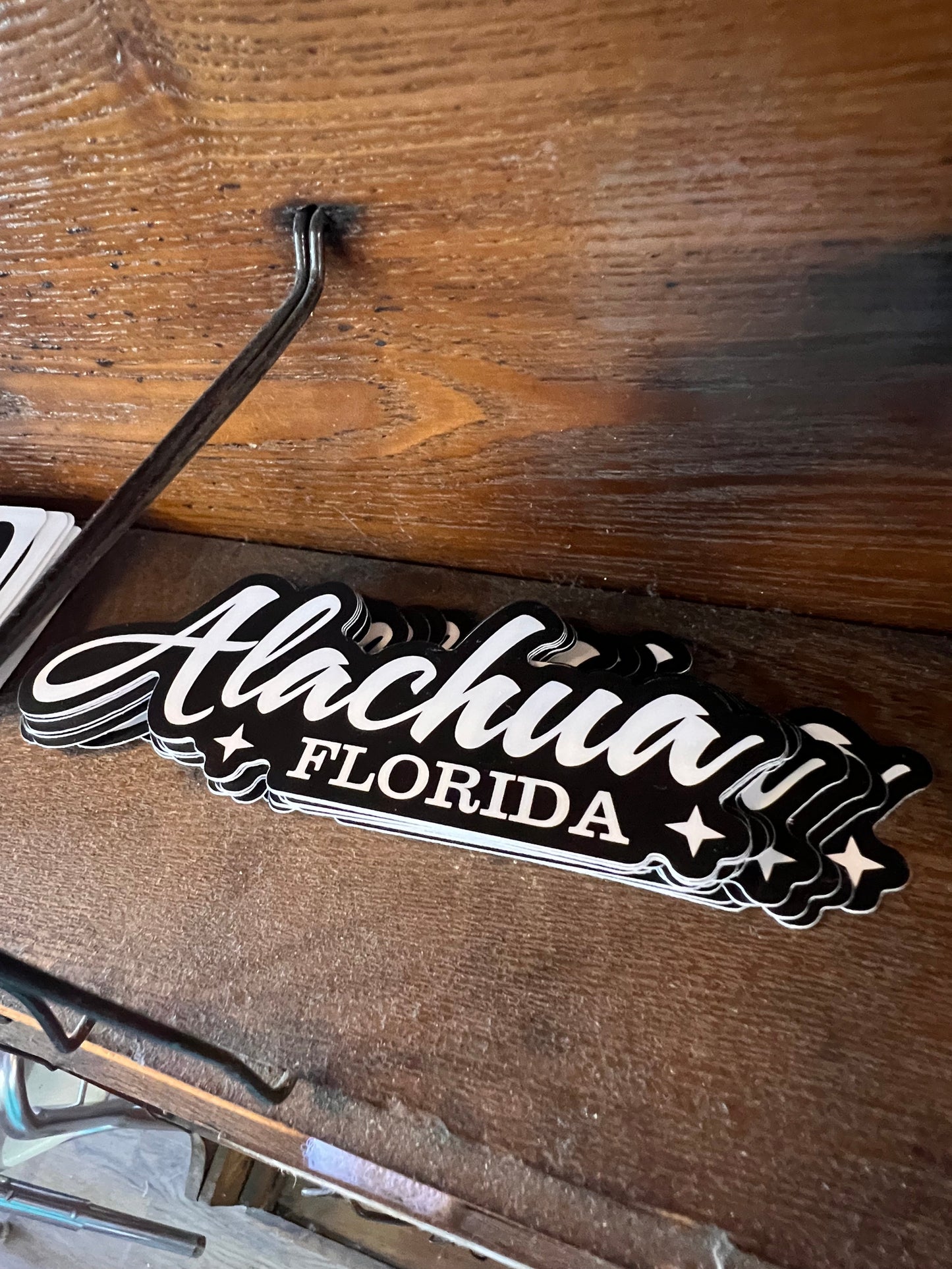 Alachua FL Sticker Black & White