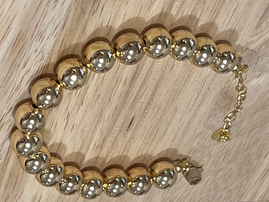 Gold Filled Beaded Ball Bracelet 7"-9"