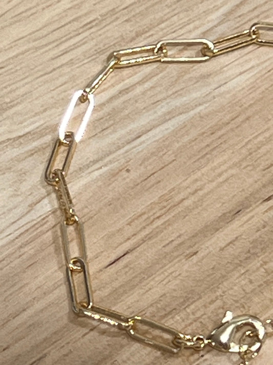 Gold Filled Paperclip Bracelet 7"-8"
