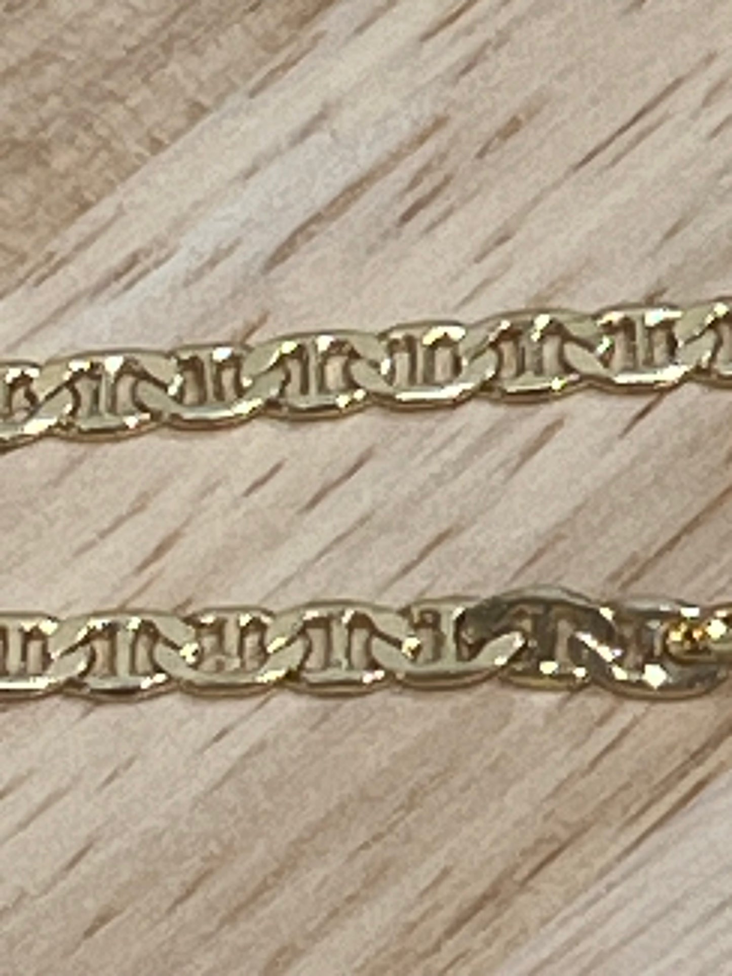 Gold Filled Figaro Small Links Bracelet 7"