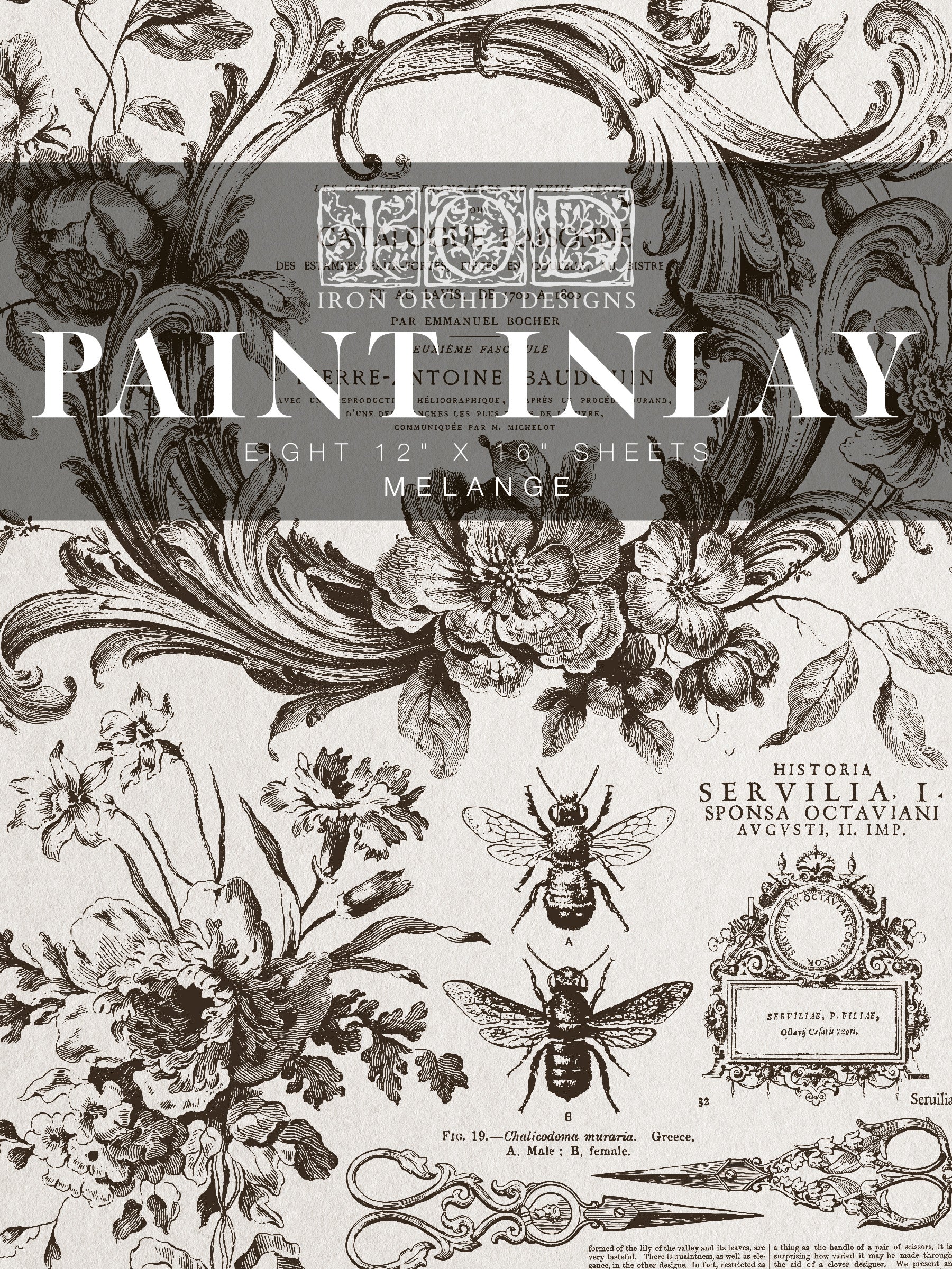 Melange IOD Paint Inlay 12x16 Pad™ Iron Orchid Designs, LLC.