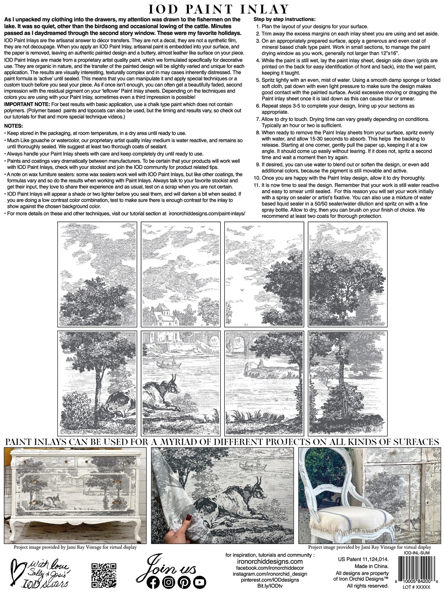 Summer Villa IOD Paint Inlay 12x16 PadЄ