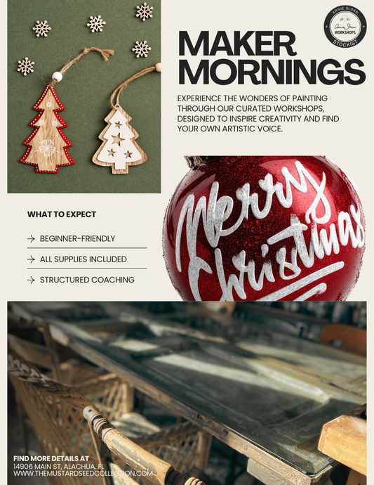 Annie Sloan Paint Workshop, Ornament Set or Holiday Tray: Dec 9th 10am-12pm