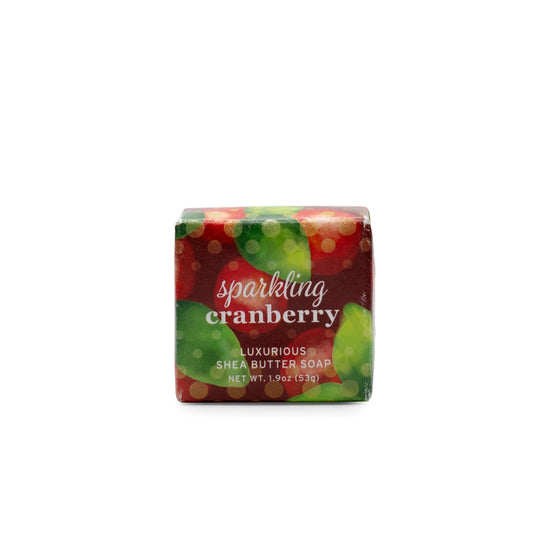 Sparkling Cranberry Luxurious Shea Butter— 1.9oz Square Soap