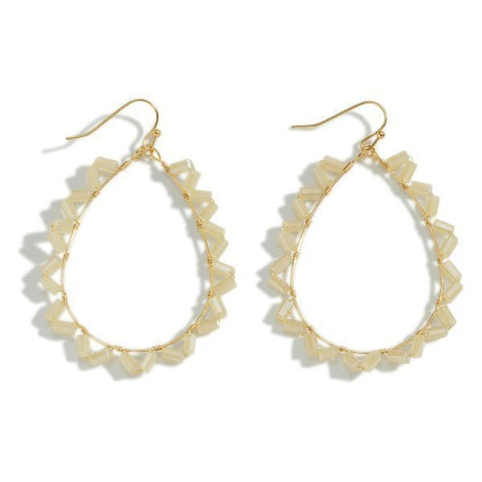 Beaded Teardrop Earrings - The Mustard Seed Collection, The Seed