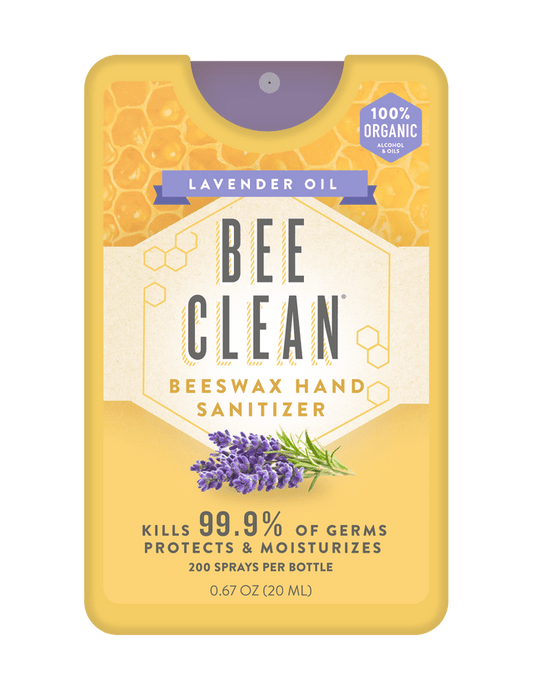 Bee Clean Organic Beeswax Hand Sanitizer Lavender