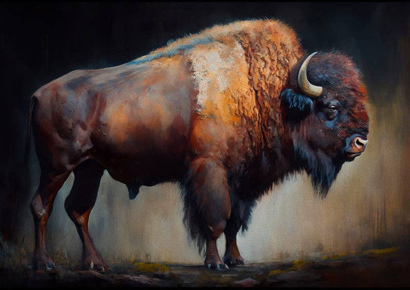 Bison - A1 size large Decoupage Paper - The Mustard Seed Collection, The Seed