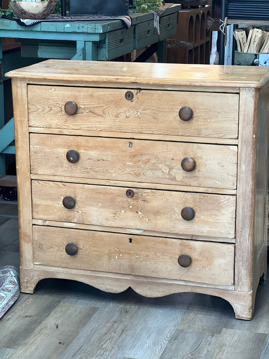 Bleached Pine Four-Drawer Dresser - The Mustard Seed Collection, The Seed