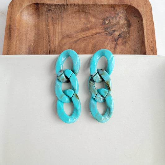 Brooklyn Earrings - Turquoise - The Mustard Seed Collection, The Seed