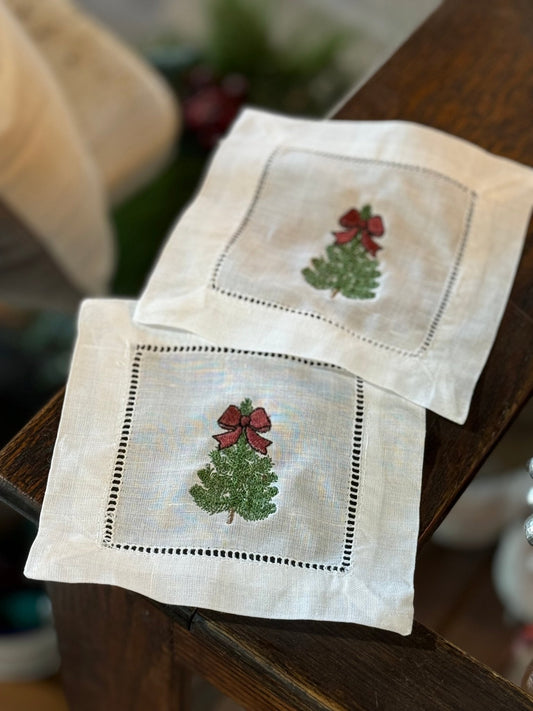 Christmas Tree Cocktail Napkin - The Mustard Seed Collection, The Seed