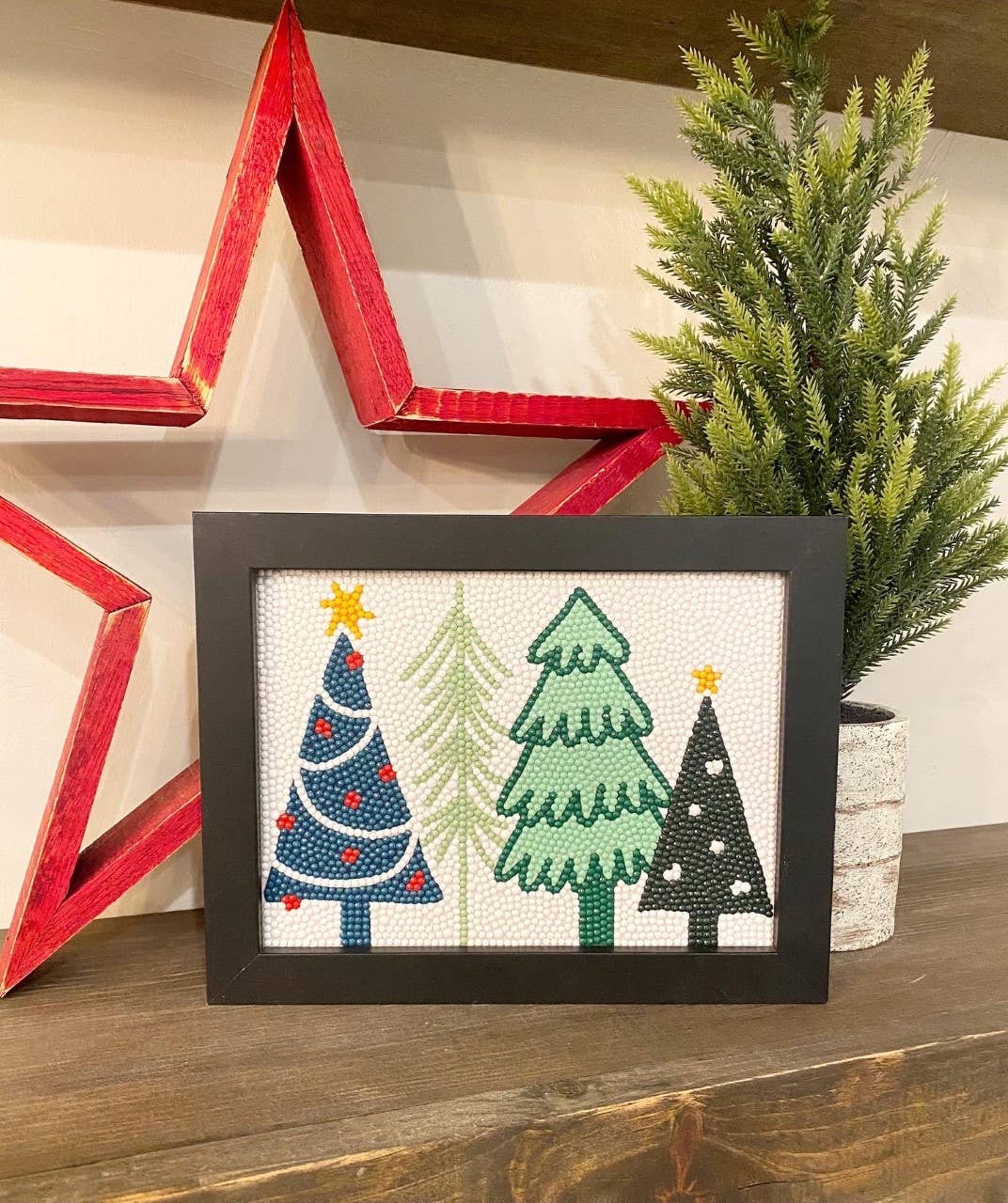 Christmas Trees Diamond Art Kitwall art