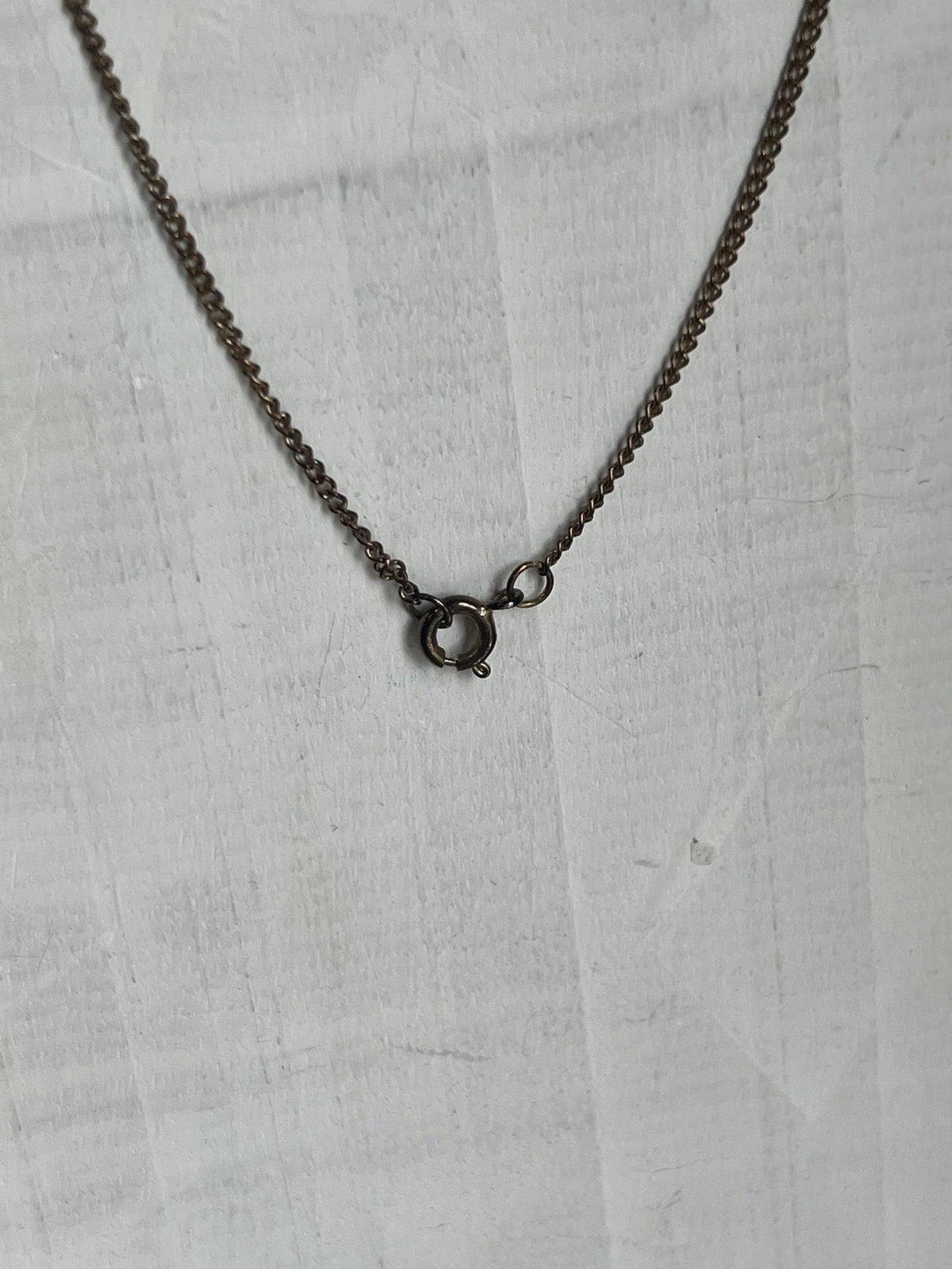 Classic 18” Gold Tone Solitaire Rhinestone Pendant Necklace