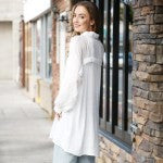 ComfyLuxe Oversized Long Sleeve Shirt White