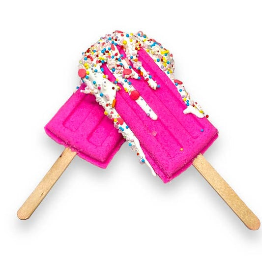 Popsicle Bath Bomb - Pink: Pink and White