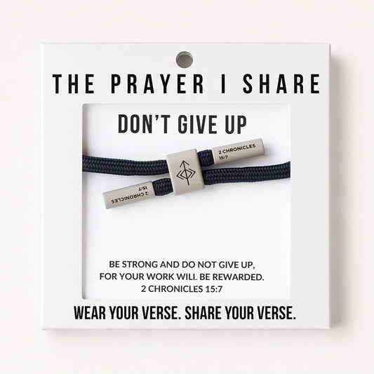 DON'T GIVE UP Christian Cord Bracelet, Bible Verse Gifts The Prayer I Share
