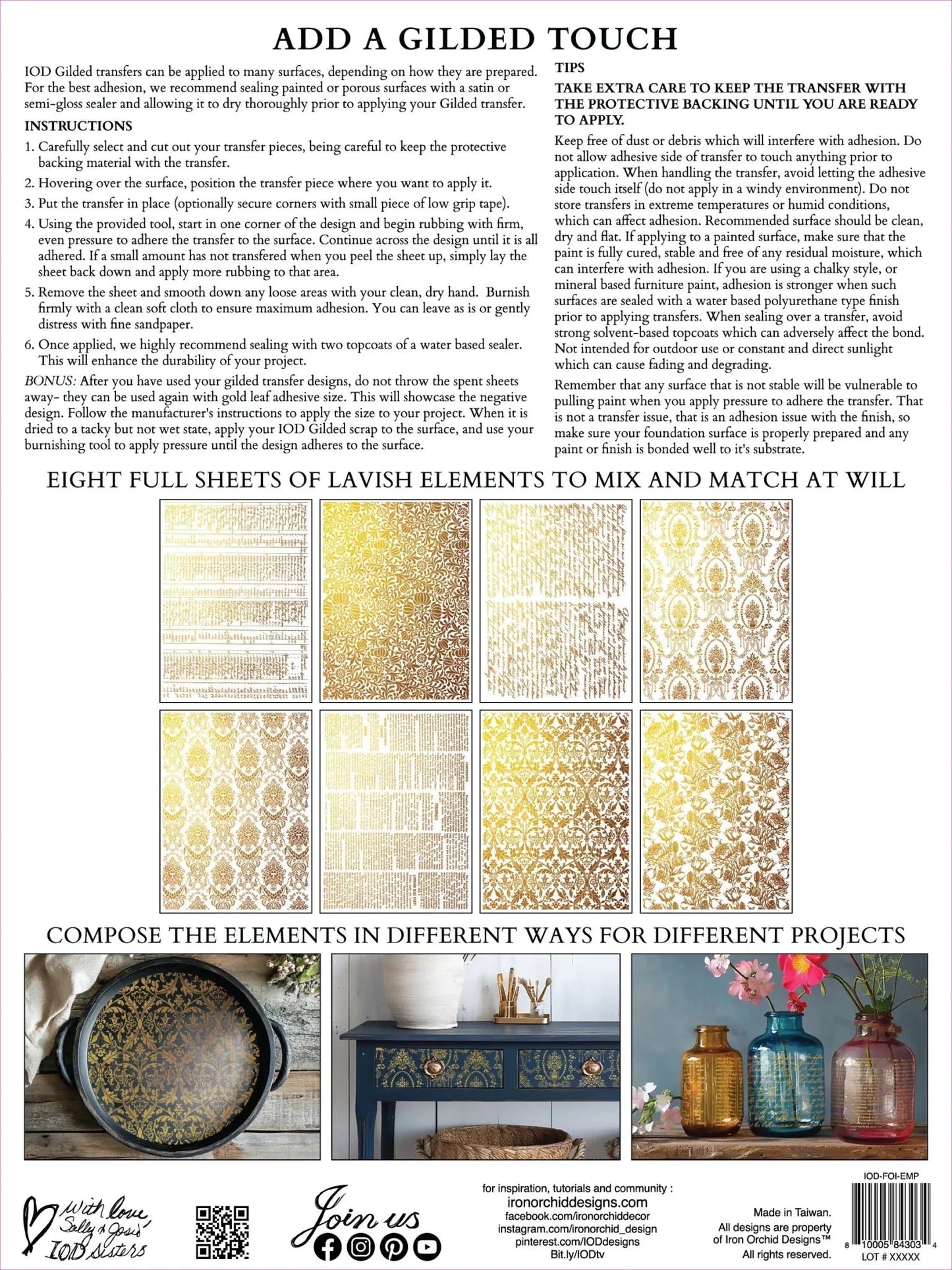 Emporium IOD Foil Transfer 12x16 Pad - The Mustard Seed Collection, The Seed