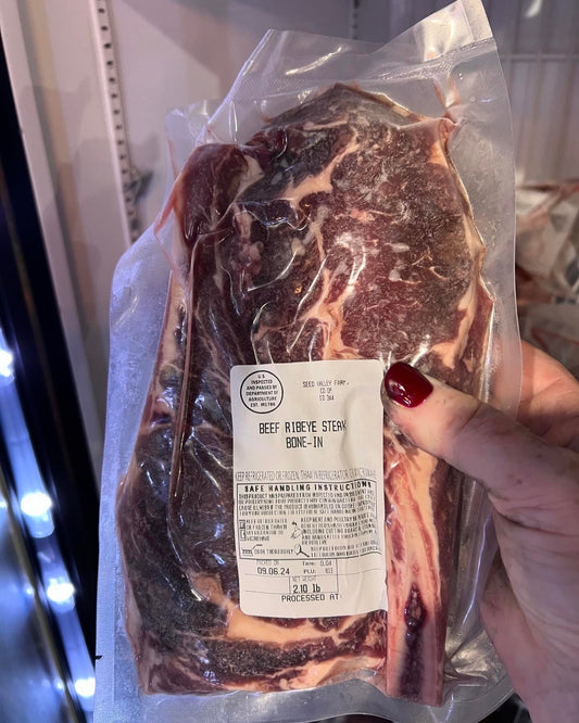 FL Grass Fed Grass Finished Ribeye Bone In Steak