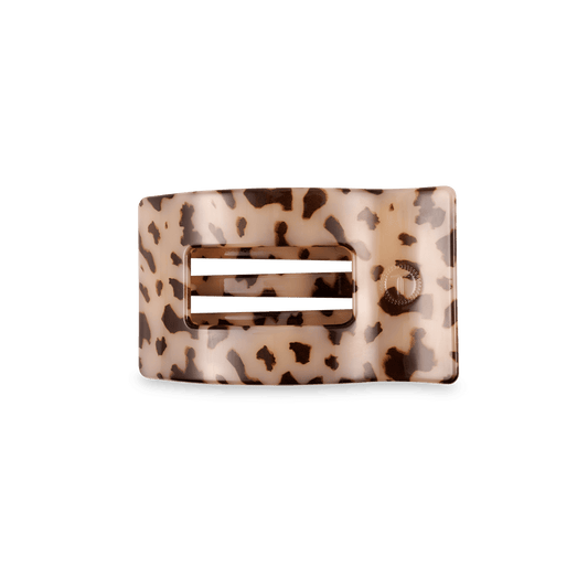 Flat Rectangle Hair Clip | Small | Blonde Tortoise