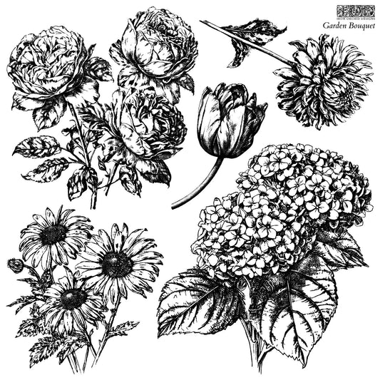 Garden Bouquet 12x12 IOD Stamp™ - The Mustard Seed Collection, The Seed