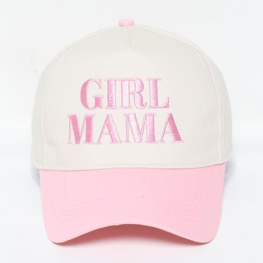 GIRL MAMA' Embroidered Two Tone Baseball Cap - The Mustard Seed Collection, The Seed