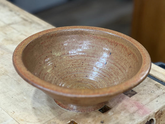 Glossy Earth-Toned Stoneware Bowl - The Mustard Seed Collection, The Seed