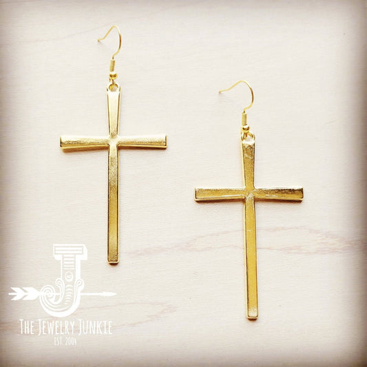 Gold Cross Earrings - The Mustard Seed Collection, The Seed