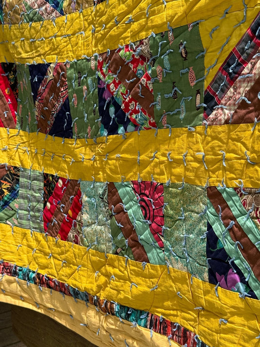 Handmade Vintage Quilt - The Mustard Seed Collection, The Seed