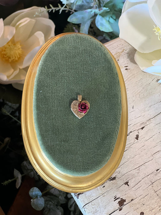 Heart with Rose Pendant