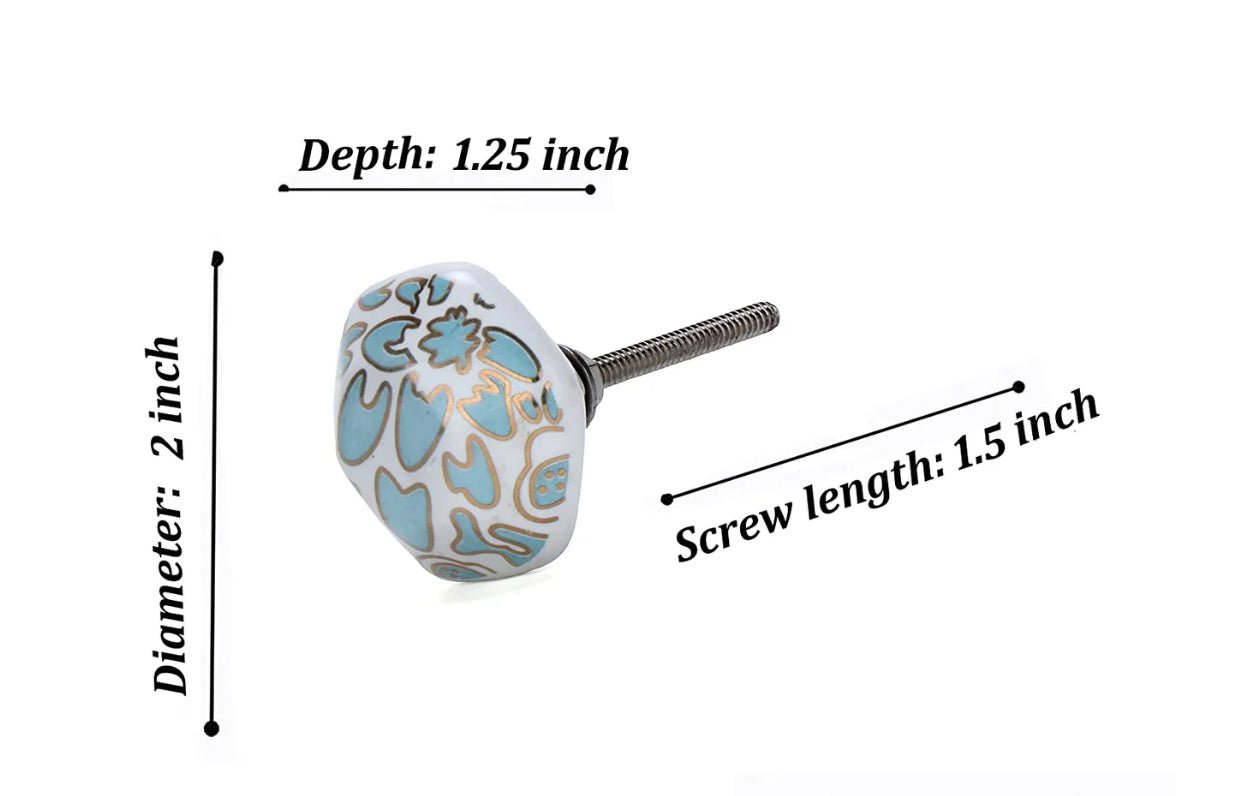 Hollyhock Ceramic Knob