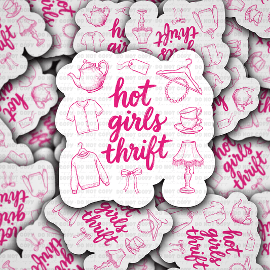 Hot girls thrift sticker: Default Title