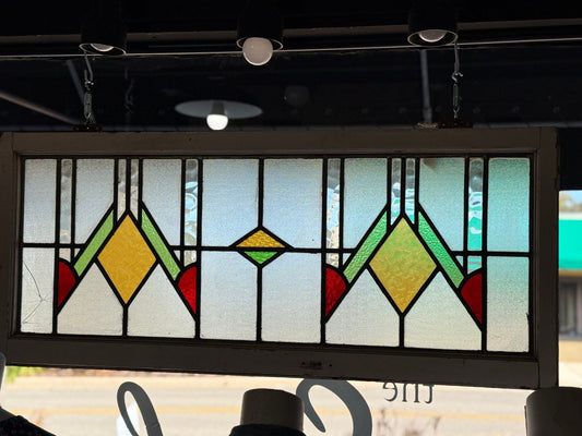 Injured Stained Glass Window 19" tall x 44" long
